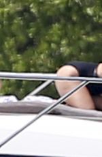 DEMI LOVATO in Swimsuit at a Boat in Miami 06/27/2016