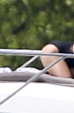 DEMI LOVATO in Swimsuit at a Boat in Miami 06/27/2016