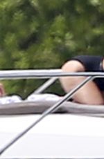 DEMI LOVATO in Swimsuit at a Boat in Miami 06/27/2016
