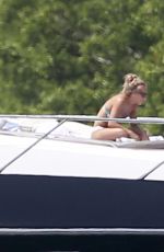 DEMI LOVATO in Swimsuit at a Boat in Miami 06/27/2016