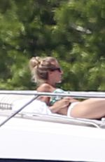 DEMI LOVATO in Swimsuit at a Boat in Miami 06/27/2016