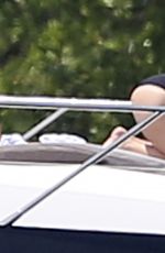 DEMI LOVATO in Swimsuit at a Boat in Miami 06/27/2016