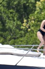 DEMI LOVATO in Swimsuit at a Boat in Miami 06/27/2016