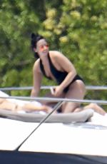 DEMI LOVATO in Swimsuit at a Boat in Miami 06/27/2016