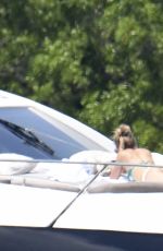 DEMI LOVATO in Swimsuit at a Boat in Miami 06/27/2016