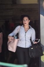 DEMI LOVATO Leaves a Gym in Los Angeles 06/08/2016