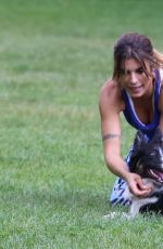 ELISABETTA CANALIS on the Set of a Commercial in Park in Milan 06/29/2016