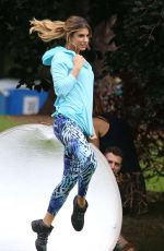 ELISABETTA CANALIS on the Set of a Commercial in Park in Milan 06/29/2016