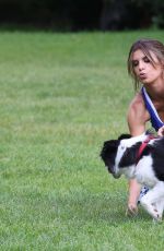 ELISABETTA CANALIS on the Set of a Commercial in Park in Milan 06/29/2016