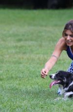 ELISABETTA CANALIS on the Set of a Commercial in Park in Milan 06/29/2016