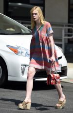 ELLE FANNINF at Starbucks in West Hollywood 06/27/2016