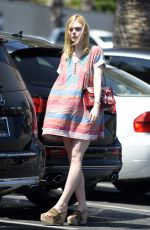 ELLE FANNINF at Starbucks in West Hollywood 06/27/2016