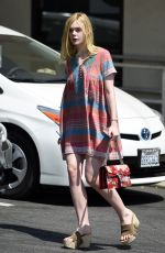 ELLE FANNINF at Starbucks in West Hollywood 06/27/2016