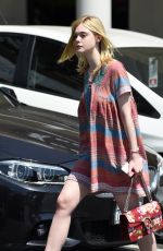 ELLE FANNINF at Starbucks in West Hollywood 06/27/2016