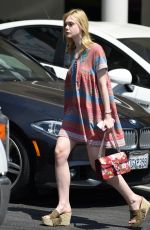 ELLE FANNINF at Starbucks in West Hollywood 06/27/2016