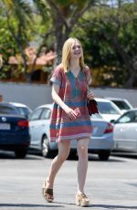 ELLE FANNINF at Starbucks in West Hollywood 06/27/2016