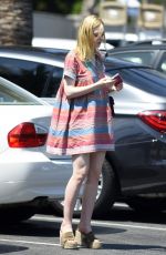 ELLE FANNINF at Starbucks in West Hollywood 06/27/2016