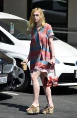 ELLE FANNINF at Starbucks in West Hollywood 06/27/2016