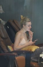 ELLE FANNING at a Nail Salon in Beverly Hills 06/25/2016