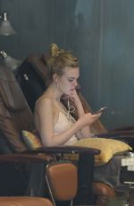 ELLE FANNING at a Nail Salon in Beverly Hills 06/25/2016