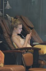 ELLE FANNING at a Nail Salon in Beverly Hills 06/25/2016