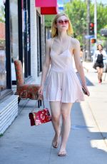 ELLE FANNING at a Nail Salon in Beverly Hills 06/25/2016