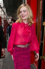 ELLE FANNING Out and About in Paris 06/03/2016