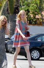 ELLE FANNING Out in West Hollywood 06/27/2016
