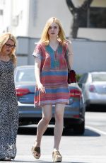 ELLE FANNING Out in West Hollywood 06/27/2016