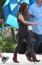 EMILIA CLARKE on the Set of 