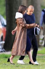 EMILY RATAJKOWSKI on the Set of a Photoshoot with a 1968 Cadillac Fleetwood 06/29/2016