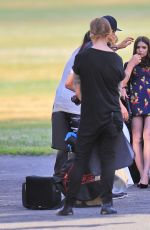 EMILY RATAJKOWSKI on the Set of a Photoshoot with a 1968 Cadillac Fleetwood 06/29/2016