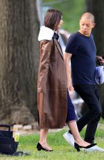 EMILY RATAJKOWSKI on the Set of a Photoshoot with a 1968 Cadillac Fleetwood 06/29/2016