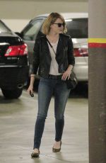 EMMA STONE in Jeans Out in Beverly Hills 06/21/2016