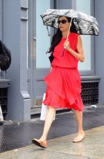 FAMKE JANSSEN Out and About in New York 06/05/2016