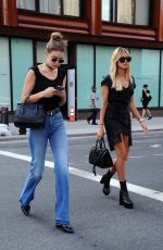 GIGI HADID and HAILEY BALDWIN Out in New York 06/21/2016