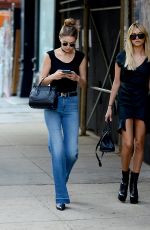 GIGI HADID and HAILEY BALDWIN Out in New York 06/21/2016