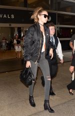 GIGI HADID at Los Angeles International Airport 06/25/2016