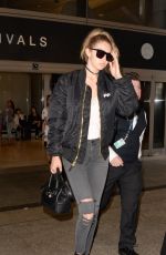 GIGI HADID at Los Angeles International Airport 06/25/2016