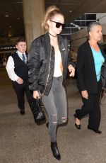 GIGI HADID at Los Angeles International Airport 06/25/2016