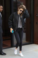 GIGI HADID Leaves Her Apartment in New York 06/08/2016