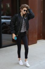 GIGI HADID Leaves Her Apartment in New York 06/08/2016