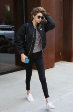 GIGI HADID Leaves Her Apartment in New York 06/08/2016