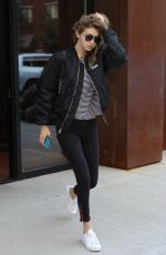 GIGI HADID Leaves Her Apartment in New York 06/09/2016