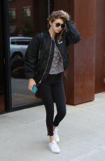 GIGI HADID Leaves Her Apartment in New York 06/09/2016