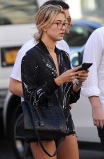 HAILEY BALDWIN in Shorts Out i9n Soho 06/14/2016