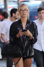HAILEY BALDWIN in Shorts Out i9n Soho 06/14/2016