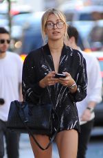 HAILEY BALDWIN in Shorts Out i9n Soho 06/14/2016
