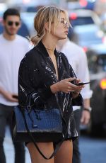 HAILEY BALDWIN in Shorts Out i9n Soho 06/14/2016
