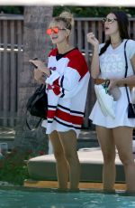 HAILEY BALDWIN in Swimsuit at a Pool in Miami 06/12/2016